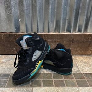 Nike Kids Sneakers Black with Teal and Yellow